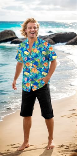 Image of SANGTREE Family Matching Hawaiian Outfits , Casual Beach Travel Clothes ，Vacation Clothing Set for Women & Men & Girls & Boys