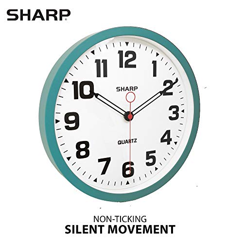 image for SHARP Matte Teal Wall Clock 12