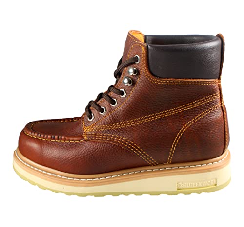 Workmen-V Men's Work Boots Slip Resistant Genuine Leather Lace Up 614 Moc Toe2