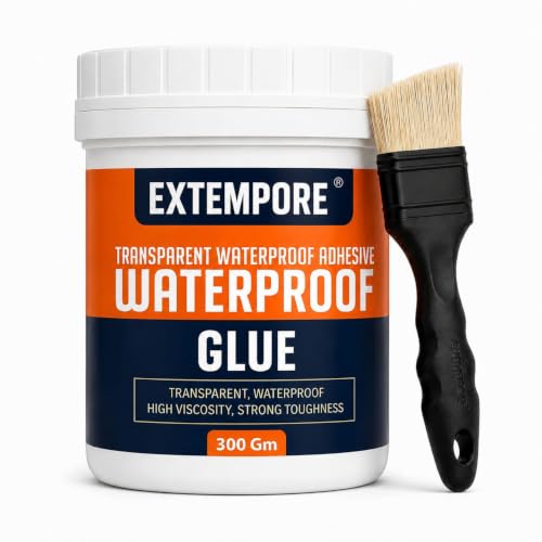 Image of Extempore Transparent Waterproof Glue 300 GM with Brush for Roof Leakage Repair | Epoxy Resin Waterproof Sealant | Crack Filler Adhesive for Terrace, Bathroom, Wall, Floor & Concrete Waterproofing