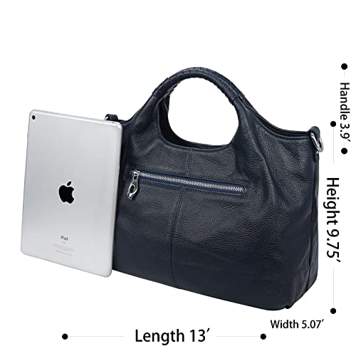 Image of Iswee Genuine Leather Top Handle Bag for Women Purses and Handbags Large
