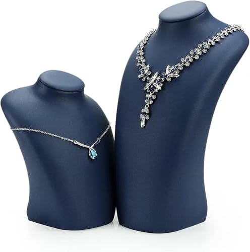 Rangement vitrine collier pendentif et support buste pour bijoux - 5
