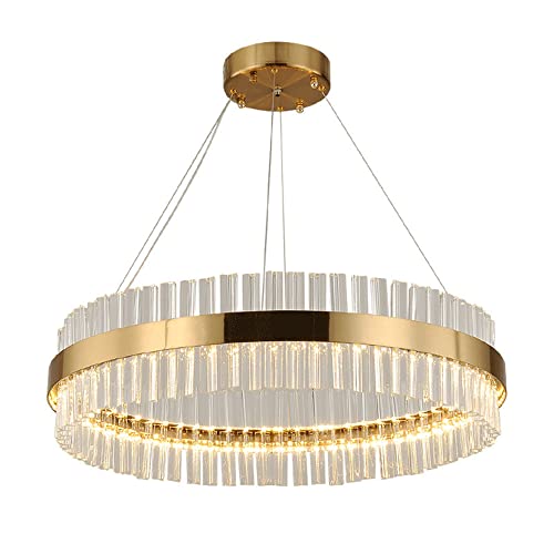 Luminaires anneau LED pour l'eclairage suspendu d'une salle a manger moderne