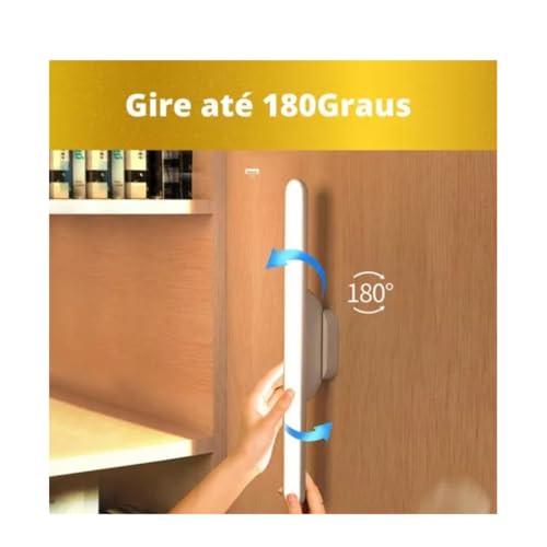 Luminária de Mesa Touch Led Ajustável Com 3 Modos Para Armario Quarto Banheiro Guarda Roupa Regulage