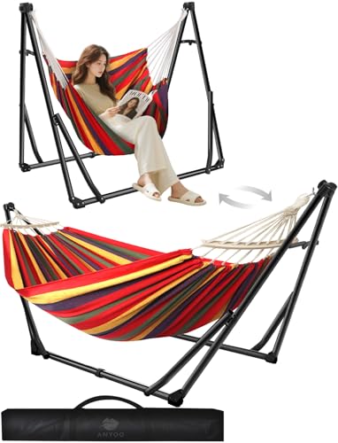 Anyoo Hamac et Chaise avec Support Double Usage Pliable pour...