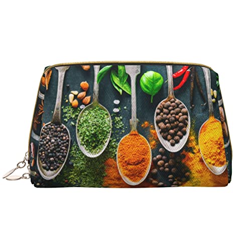 Trousse de maquillage pour filles grand format en cuir avec zip