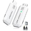 Wireless HDMI Transmitter and Receiver 4K Decode 1080P Output Ultra Low Latency, Plug&Play 2.4G/5G Portable Extender, 165FT HD Display Adapter for TV Box/PC/Laptop/Projector/DV/Camera White