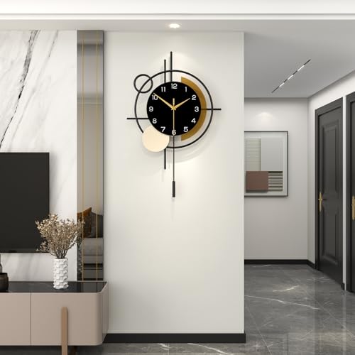 YIJIDECOR 17.7x27.3 Inch Modern Pendulum Clock