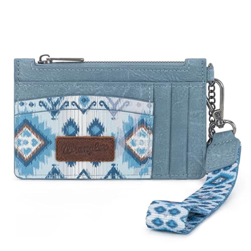Image of Montana West X Wrangler Aztec Wallet Card Holder Small Wallets Woman Slim Wristlet Keychain Wallet, Card Cases & Money Organizers Ladies Female with Coin Purse