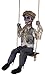 M Swinging Skeletal Boy Halloween Prop
