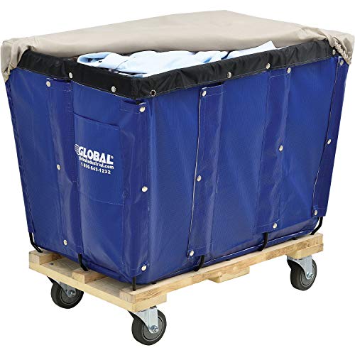 Carretilla azul con 4 ruedas de 34 x 22 x 30.5 pulgadas miniatura 3