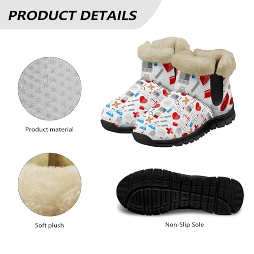Snow Boots for Women -Fashion Winter Warm Snow Boots Anti-Slip outdoor Furry bootie for men women3