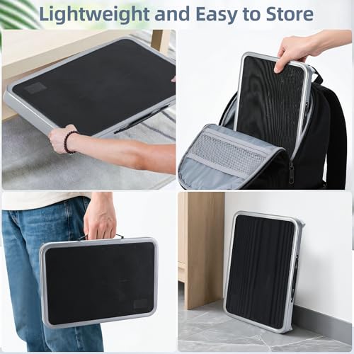 Tritthocker Klappbar, 3-Stufig Höhenverstellbarer Klapptritt, Trittstufe Klappbar mit Rutschfester Plattform, Klapphocker Faltbar Bis 150 kg, Tragbare Leiter für Erwachsene, Küche, Büro, Haus
