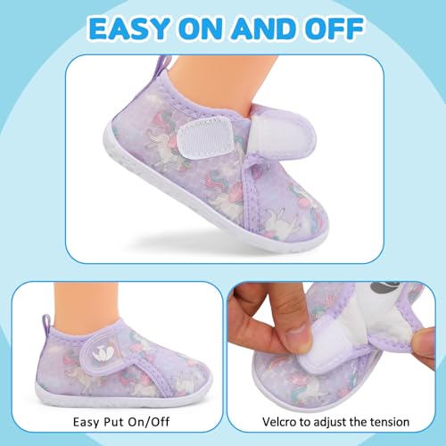 Image of FEETCITY Baby Boys Girls Water Shoes Beach Quick Dry Swim Barefoot Aqua Socks Outdoor Athletic Pool Shoes Breathable