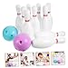 HOLIDYOYO 1 Set Childrens Bowling Kit Parent Interactive Sports Pins Balls Safe Material Fun for Family Parties and Kindergarten Activities Random Color