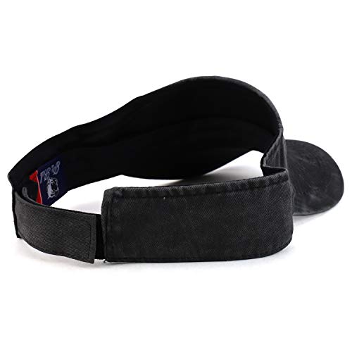 Image of Trendy Apparel Shop USA American Flag Embroidered Polyester Summer Visor Hat