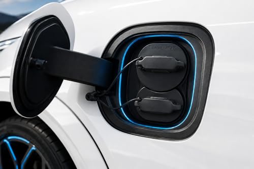 Image of CCS2 Vehicle Inlet Front Protection Cap with Tethered Cord (Black)