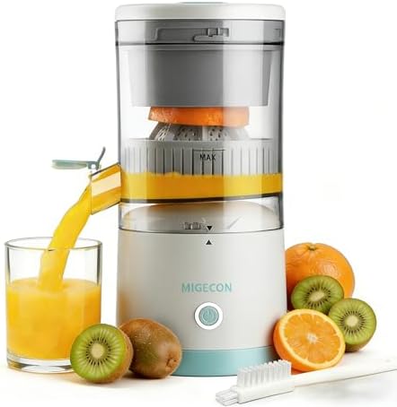 MIGECON Electric Citrus Juicer, Rechargeable Orange Juicer Squeez...