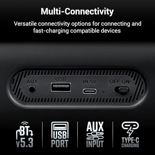 Image of ZEBRONICS VITA BAR 201, Wireless Bluetooth Soundbar, 30 Watts, Upto 8 Hours Playback, Powerful Dual Drivers, Dual Passive Radiators, LED Indicator, BTv5.3 | USB | AUX
