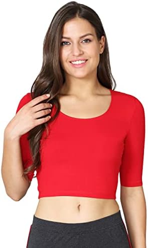 VSTAR Women's Rayon Plain Half Sleeve Comfy Blouse