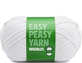 The Woobles Easy Peasy Yarn, Crochet & Knitting Yarn for Beginners with Easy-to-See Stitches - Yarn for Crocheting - Worsted Medium #4 Yarn - Cotton-Nylon Blend