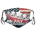 Produktbild Face Mouth Mask,American Flag Backdrop With Stars And Swirled Abstract Stripes Patriotic Design,Soft Anti-Dust Mouth Mask for Adults and Kids,Reusable Masks for Health Protection,Adults Size:M