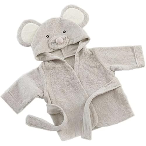 Peignoir pour bébé en coton de qualité supérieure, cape de bain douce style souris - 5