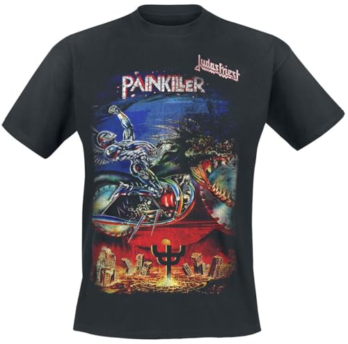 Judas Priest Painkiller Hombre Camiseta Negro L 100% algodón Vorne Bedruckt Regular