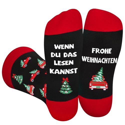 Lustige Weihnachtssocken Herren Damen Papa Jungen - Bunte Männer...