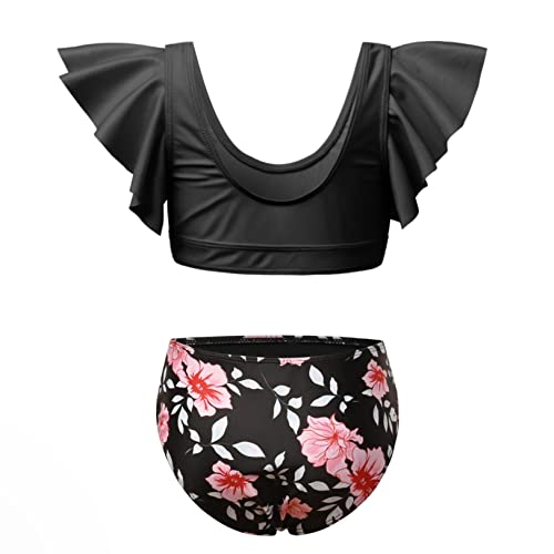 Floral Bikini Swimsuits For Girls Bathing Suits Kids Beach Pool Swimwear, 4T 5T #TOP1
