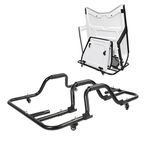 Gelacie Hardtop Storage Cart Compatible with 1976-2025 Jeep Wrangler CJ-7/YJ/TJ/JK/JL Sliding Brake Caster Carrier Powder Coated Black