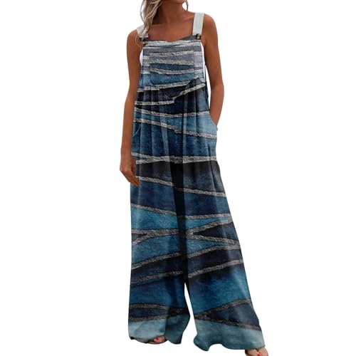 Hosenkleid Jumpsuit Kurz Overall Damen Sommer Kurz Damen Jumpsuit Kurz Jumpsuit Elegant Festlich Arbeitshose Damen Latzhose Arbeitslatzhose Damen Latzhose Schwarz Damen Haremshose(L,Dunkelblau)