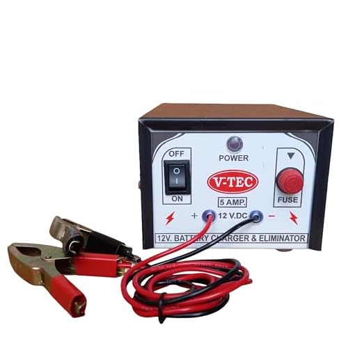 V-TEC CH011A Battery Charger 12 Volt 5AMP for Car/Bike/Truck Batteries - Suitable for 7ah to 150ah Capacity Batteries