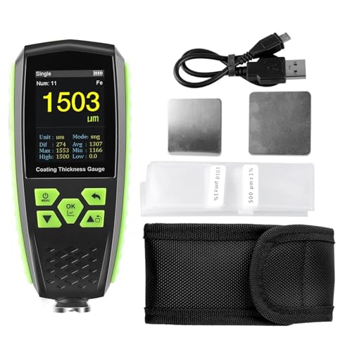 Medidor de espesor para pintura automotriz con pantalla HD y medición hasta 1300 FE/NFE miniatura 5