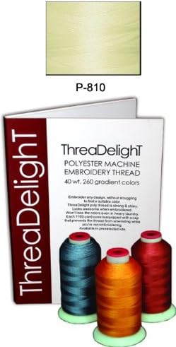 1 cone of ThreaDeligh Polyester Embroidery Thread - Banana Yellow P810 - 1100 yards - 40wt