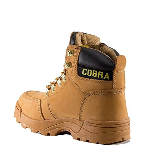 Men's Cobra 6" Work Boots C707 Waterproof Soft Toe Tan Leather3