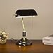 Produktbild HMAKGG Vintage Schwarz Tischlampe mit Zugschalter,Antik Metall Bankers Lampe,Bürolampe mit Einstellbar Glasschirm,Retro Klassische Bibliothekslampe für Schlafzimmer Wohnzimmer Bar Restaurant,E27