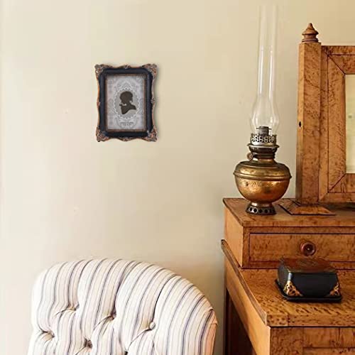 Cisoo Vintage Small Picture Frame 2.5X3.5 Antique Ornate Mini Photo Frame, Table Top Display And Wall Hanging Home Decor, Black And Gold #TOP4