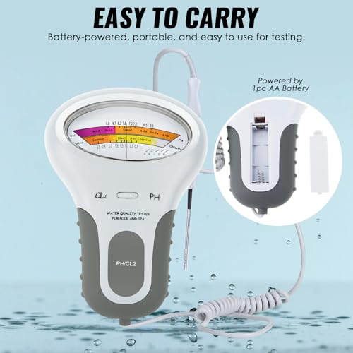 Danoplus KIB-203 2 In 1 Chlorine & Ph Meter, Dual Scale Water Quality Tester Cl2 Level Meter, Digital Electronic Pool Water Tester Handheld Ph And Chlorine Tester thumb #3