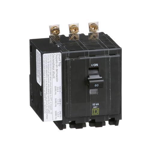 SCHNEIDER ELECTRIC Miniature Circuit Breaker 240-Volt 60-Amp QOB3601021 Automatic Molded Case Switch 600V 150A