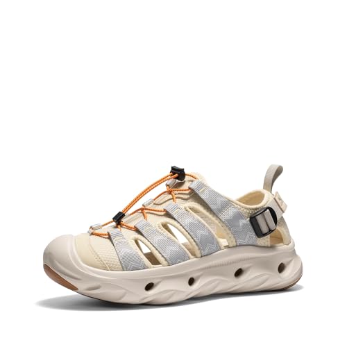 NORTIV 8 Water Shoes Sandals for Men and Women Cushion Non-Slip Closed Toe Arch Support Breathable Hiking Easy on Walking Sandals StreamVent Strap 8 W