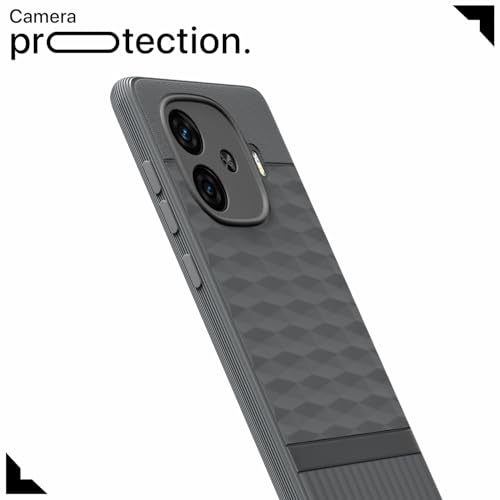 Image of Outlouders Back Cover for iQOO Neo 10R 5G / iQOO Z9 Turbo 5G / Vivo Y200 GT 5G | TPU Soft Flexible Shockproof | Full Camera Protection Back Case (Grey)