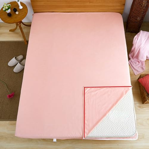 EFELIM Capa de colchão futon japonesa dobrável para colchão casal Queen King de algodão com zíper em