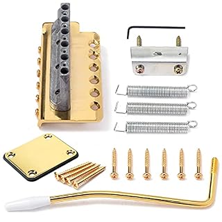 Chevalet trémolo pour guitare électrique Stratocaster Doré - Les Beatles, Paul McCartney, John Lennon, RIngo Starr, George Harrison Chevalet trémolo pour guitare électrique Stratocaster Doré – Image 3