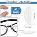 30 Pairs Eyeglasses Nose Pads Soft Silicone Adhesive Glasses Nose Pad Replacement D-Shaped Anti Slip Nose Pads for Glasses, Transparent Eyeglass Nose Pads for Full Plastic Frames, 1mm