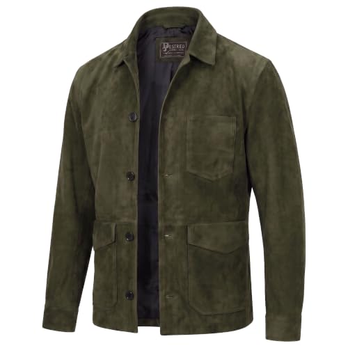 Image of Suede Leather Jacket Men - Real Lambskin Suede Casual Leather Jackets For Men - Mens Suede Jacket