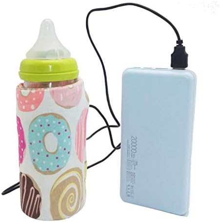 Sallymonday Baby Bottle Warmer, USB Heat Keeper Portable Warmer Bag Travel Stroller Insulated Bag Baby Nursing Bottle Heater (A)