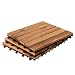 Produktbild Holzfliesen Terrassenfliesen Fliesen Holz Mosaik 30x30 cm Balkonfliesen Akazienholz Akazie Stecksystem Klicksystem Terrasse Balkon (1m²)