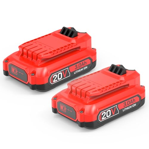 PEYESTEN 2Pack 3.0Ah Battery Replacement for Craftsman 20V Battery, Compatible with All Craftsman V20 Series Cordless Tool and Charger（High-Current Discharge）