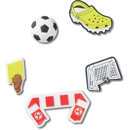 Crocs Unisex Glow in the Dark and LED Light Collection Multi Packs Soccer Team 5 Pack